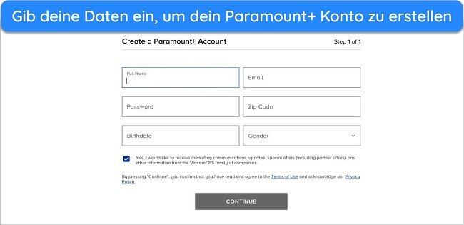Wie man Paramount Plus von &uuml;berall aus sieht - Erstellen Sie eine Paramount Plus-Konto-Seite