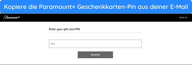 Mit VPN Geschenkkarte einl&ouml;sen und Paramount Plus &uuml;berall sehen